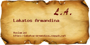 Lakatos Armandina névjegykártya